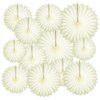 20 Pcs Cream White Hanging Paper Fan, Hanging Honeycomb Round Paper Fans for Weddings, Birthdays, Christmas, Baby Showers, Classroom, Events Ceiling Party Supplies Decorations
