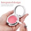 Beaupretty 2 Pieces Plastic Lips Balm Jars Empty Lip Mask Holder Box with Silicone Lip Brush Mirror Refillable Lipstick Pot for Home Travel