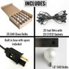 Hometown Evolution, Inc. White Pearl Outdoor Patio Globe String Lights (25 Foot, G40 White Pearl 1.6 Inch Bulbs +1 Free Spare - Black Wire)