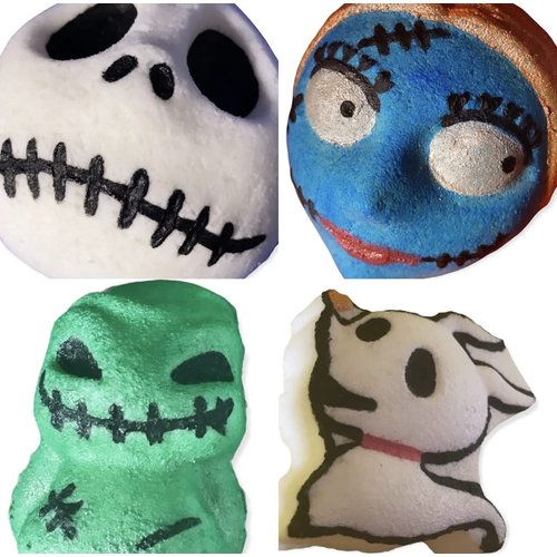 Nightmare Bath Bombs, Halloween Bath Bombs, Christmas Eve Bath Bomb, Movie inspired, Stocking Stuffers,Jack, Sally, Zero, Oogie, Boogie