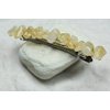 Citrine Stone French Barrette Hair Clip 4" or 100 mm Length