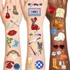 90 PCS Party Temporary Tattoos, 4 Sheets Tattoos, Party Tattoos Stickers, Birthday Party Accessory, Birthday Decorations, Party Supplies, Gift for Girls Boys (90 PCS)
