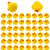 SAVITA 50pcs Rubber Ducky Bath Toy for Kids, Float and Squeak Mini Small Yellow Ducks Bathtub Toys for Shower/Birthday/Party Supplies（3.5×3.5×3cm/1.4×1.4×1.2inch）