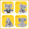 Mikee Fluffie Elephant Stuffed Animals Soft Plush Toy for Girls Boys,12" Grey Soft Huggable Gifts for Birthday Christmas Easter Stuffed Animals for Kids