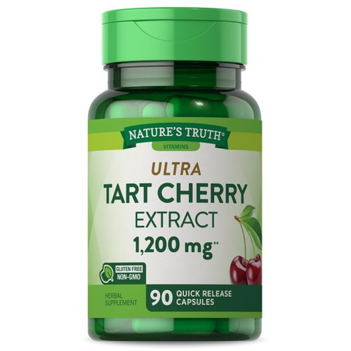 Tart Cherry Extract Capsules | 1200 mg | 90 Count | Non-GMO & Gluten Free Supplement | By Nature's Truth