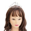 AUEAR, Crystal Birthday Tiara Rhinestone Princess Crown Happy Birthday Crowns Silver Diamante Crown for 21st Birthday Gift Decoration