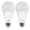 Great Eagle 50/100/150W Equivalent 3-Way A21 LED Light Bulb 2700K Warm White Color (2-Pack)