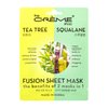 The Crème Shop Tea Tree & Squalane Fusion Sheet Mask, Korean Sheet Mask, Tea Tree Face Mask with Vegan Squalane and Hyaluronic Acid, Acne Face Mask (5 Masks)