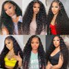 Wear and Go Glueless Wigs Human Hair Pre Plucked Pre Cut Deep Wave Lace Front Wigs Human Hair 6X5 HD Lace Closure Wig Human Hair for Black Women 180% Density Brazilian Ready to Go Wig Bleached Knots