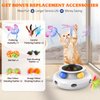 Pawtners Interactive Cat Toy: 4 in 1 Automatic Interactive Kitten Toys for Indoor Cats Rechargeable with Fluttering Butterfly, Track Balls and Ambush Feather