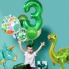 18pcs Dinosaur Theme Birthday Party Decorations, Giant 3D Standing Dinosaur Balloon, Number 3 Boy Birthday Party Supplies, Dinosaur 3rd Green Latex Mylar Foil Balloon Baby Shower Supplies (Number 3)