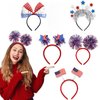 GRITOSE 4th of July Headband Kids Adults Independence Day Party Favors Supplies Patriotic Accessories Decorations 1pcs+1 American Flag（5in*8in）