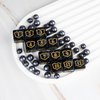 48 Pcs Abilities Keywords Counter Dice Black Shield MTG Dice Counters Bulk Buff Tokens D6 Dice Set for Magic The Gathering, MTG, TCG, Card Games Accessories