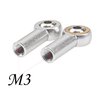 10Pcs ShareGoo M3 Tie Rod End Ball Head Holder Link 3mm Thread Ball Joint Compatible with Redcat HSP Traxxas Axial 1/10 RC Car Truck Boat DIY Robot Airplane,L26mm (Silver)