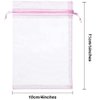 Jwsqmc 4x6 Inch Organza Gift Bags with Drawstring for Jewelry,Candy,Set of 100 Pink Sachet,Sheer Fabric Mesh Pouches Organizer for Baby Shower,Birthday,Party Favors,Wedding,Bridal Shower,Christmas