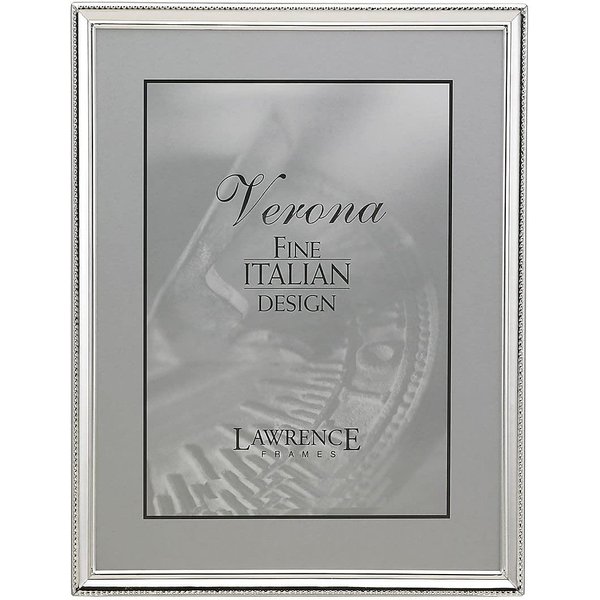 Lawrence Frames 11657 Polished Silver Plate 5x7 Picture Frame - Bead Border Design