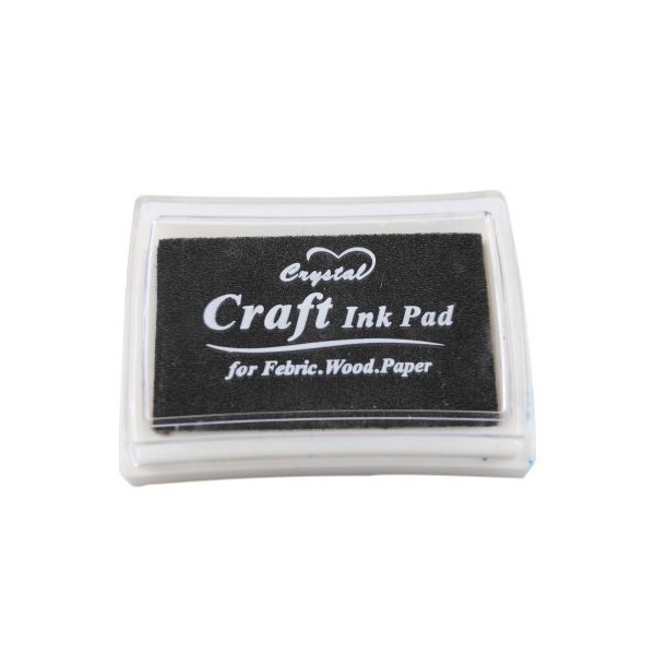 YPSelected Craft Ink Pad Inkpad for Paper Wood Fabric 15 Colors Available for Rubber Stamps (Black)