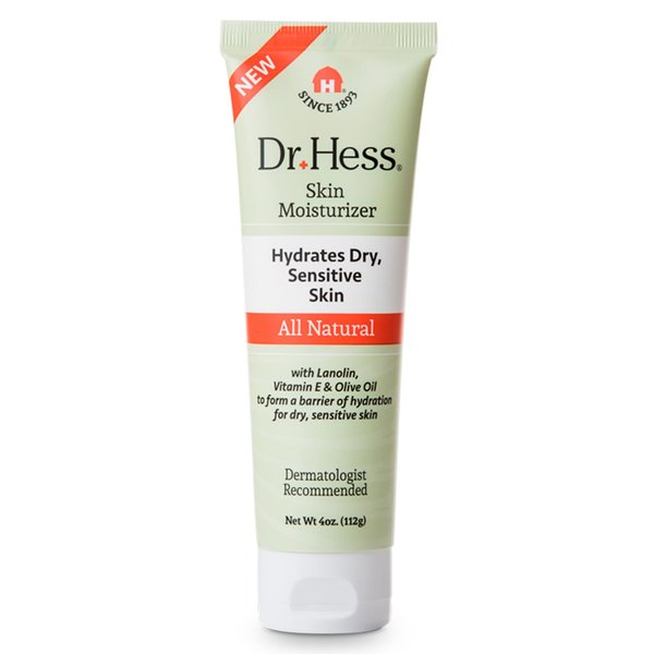 Dr. Hess Face Moisturizer for Dry & Sensitive Skin, Nourishing Lanolin, Vitamin E & Olive Oil Formula, Healing Hydrating Facial & Body Lotion, Paraben & Sulfate Free, Daily Skin Care Cream, 4 oz