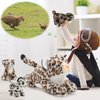 MaoGoLan Cheetah Stuffed Animals with Babies,4 Pcs Leopard Stuffed Animal for Girls,Mama and Baby Cheetah Plush,Leaopard Plush with 3 Cubs for Kids Birthday Gift