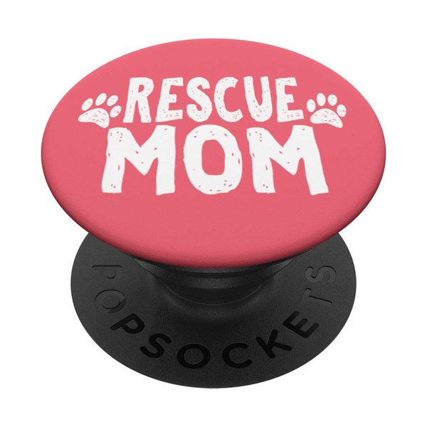 CocomoSoul-Mobile Rescue Mom Paw PINK Cat Dog Pet Lover PopSockets Stand for Smartphones and Tablets