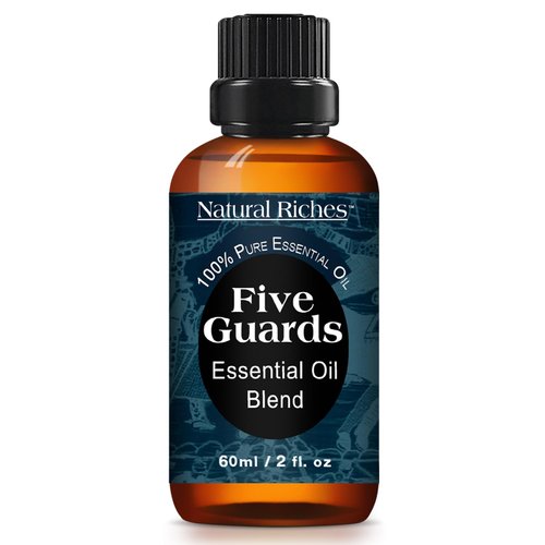 Natural Riches Five Guards Essential Oil Blend Health Shield for Aromatherapy with Clove Cinnamon Lemon Rosemary Eucalyptus Oil 2oz