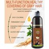 DISAAR Beauty Speedy Hair Color Shampoo 100% Cover Gray White Hair Easy To Use Long Lasting 400ml/13.53fl.oz (Natural Brown)