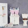 Dollhouse Towel Rack, 1:12 Towel Rack Makeup Cosmetic Set Dollhouse Bathroom Accessories