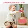 Udeas Wooden Airplane Toys for Toddlers, Kids Pull Back Model Airplane Toys, Birthday Gifts Toy Plane for Boys Girls 3 4 5 6 7 8 Years Old (Red)