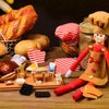 Kajaia 30 Pcs Christmas Elf Accessories Mini Elf Doll Baker Outfit Set Include Baking Apron and Hat Miniature Rolling Pin Flour Egg Bowl Cookie Tray Whisk, Doll is Not Included (Gingerbread Man)