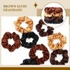 BBTO 12 Pieces 4.3 inch Satin Hair Scrunchies for Women Elastic Hair Bobbles Scrunchies Hair Ties for Kids Adults, Big Scrunchy Ponytail Holder with Elastic Bands Girls Thick Thin Curly 6 Colors