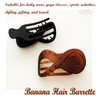 Oneasmot 2 Pcs Flat Hair Clips for Women French Concord Claw Clips for Thick Hair Strong Hold No Slip Grip Hair Claw Clip Matte Hair Clips for Thin Hair, Black & Amber