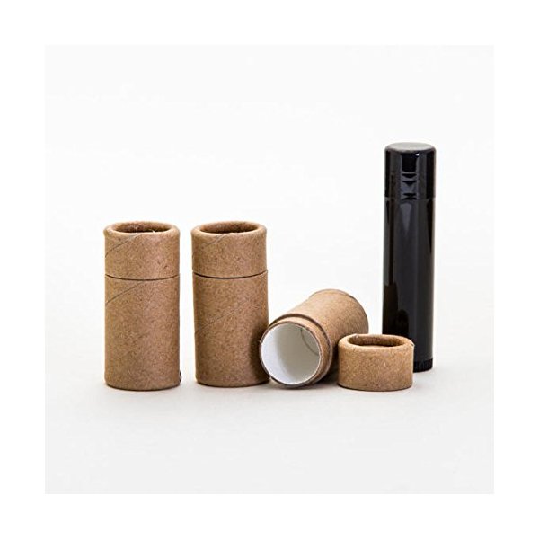 1/4 OZ Kraft Paperboard Lip Balm/Salve/Cosmetic/Lotion Tubes x50
