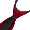 Aurya Boys'Solid Color Zipper Tie 15 inch Polyester Satin Zipper Neckties (True Red)
