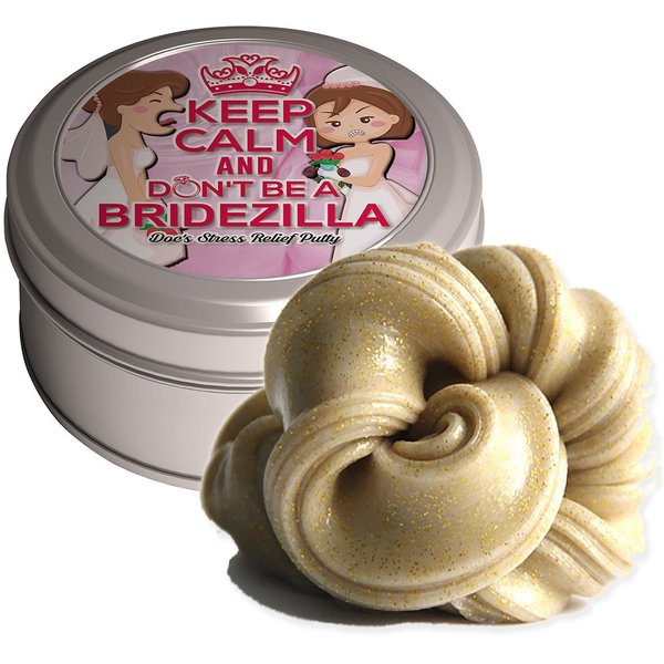 Don’t Be A Bridezilla Stress Relief Putty - Stress Relief Bride Gifts Funny Gag Gifts for Bride-to-be Engagement Gift Gold Glitter Funny Bridezilla Weird Gift Bachelorette Party Wedding Bridal