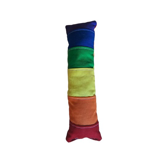 Rainbow Catnip Pillow Toy Kicker. Made with Organic Catnip