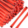 100 Pieces Hair Perm Rods Non-Slip Hair Rollers Plastic Cold Wave Perming Rods with Elastic Rubber Band Short Curlers Rod for Hairdressing Styling (Red,0.2 Inch)
