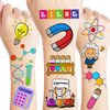 Science Temporary Tattoos Themed Birthday Party Supplies Favors Decorations Chemistry Research Scientific Cute 88PCS Tattoos Stickers Funny for Kids Girls Teens School Classroom Rewards Gifts Ideal