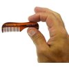 Giorgio G57 Extra Small 2.75 Inch Men's Fine Toothed Beard and Mustache Comb for Facial Hair Grooming and Styling. Wallet Pocket Comb Handmade of Quality Durable Cellulose, Saw-Cut and Hand Polished