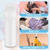 COMNICO Root Comb Applicator Bottle, 6 Ounce Plastic Squeeze Hair Dye Oil Applying Applicator Brush Cap with Graduated Scale, Portable Hair Color Dispenser (White)