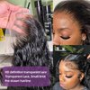 AUOCATTAIL Glueless Wigs Human Hair Water Wave Lace Front Wigs Pre Plucked Pre Cut with Baby Hair Deep Part Curly Wigs Wear and Go for Black Women