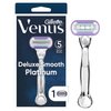 Gillette Venus Deluxe Smooth Platinum Women's Razor, Includes 1 Handle, 1 Razor Blade Refill