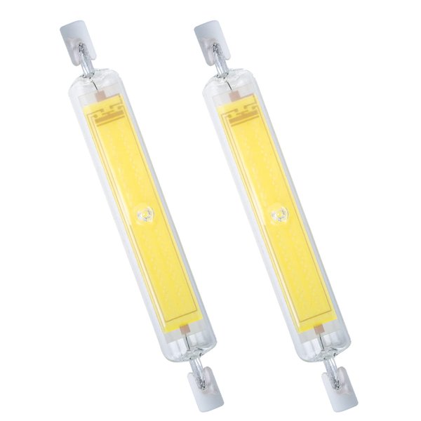 KIMROO 15W 118mm R7S LED Bulbs(2 Pack) 150W Halogen Enquivalent J-Type 120V Dimmable T3 R7s Base Double Ended Flood Light 6000K Daylight White for Landscape Light (White)