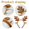 Dolkoic Cute Headband Reindeer Antlers Headband for Halloween Christmas Party Cosplay Costume Makeup Washing Face