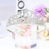 Araluky Birthday Tiara for Women ITS MY BIRTHDAY Crowns for Women Happy Birthday Crown for Girls Birthday Girl Crown Birthday Headband for Women Parties Favors Decorations Gift (Silver)