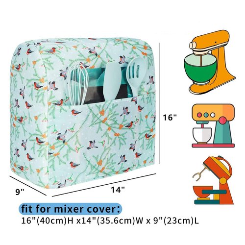 Kitchen Aid Mixer Cover Compatible with 6-8 Quarts Kitchen Aid/Hamilton Stand Mixer/Tilt Head & Bowl Lift Model,Bird Print Mixer Cover Pioneer Woman Kitchen Accessories,Kitchen Aid Mixer Accessories