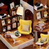 TuKIIE DIY Miniature Dollhouse Kit with Furniture, 1:24 Scale Creative Room Mini Wooden Christmas Doll House Plus Dust Proof for Kids Teens Adults(Leisurely Moment)