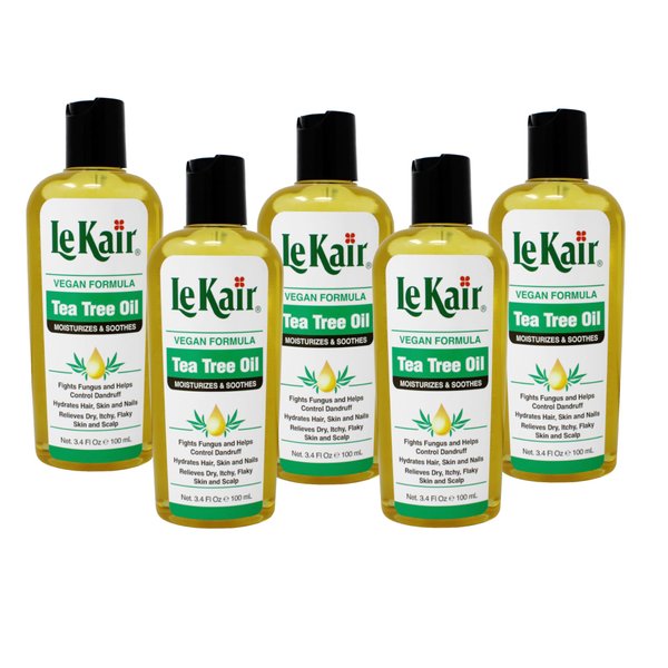 Le Kair Tea Tree Oil Hair & Body Oil - Vegan Formula 3.4 Ounce - 5 Pack