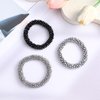 3pcs Pearl Hair Tie Rhinestone Fashion Elastic Hair Scrunchies Beaded Hair Ties Hold Crystal Beads Boho Hair Accessories for Women Girls