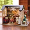 TuKIIE DIY Miniature Dollhouse Kit, 1:24 Scale Wooden Mini Doll House Accessories with Furniture for Kids Teens Adults(Holiday Times)