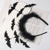 Kistreao Halloween Bat Headband Black Bat Wings Hair Bands Cute Bats Headpiece Hair Accessories for Women Halloween Party Supplies